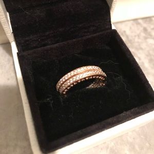 Pandora Rose Gold hoop earrings